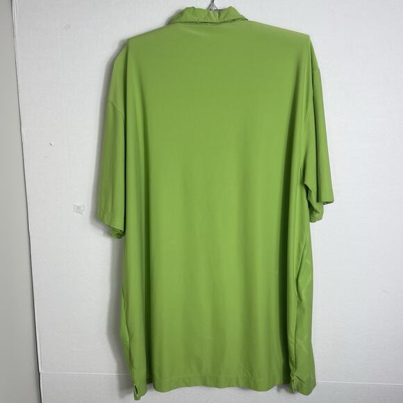 Nike Golf Dri-FIT Polo Shirt XL Green Stretch Argyle Texture Short Sleeve - Picture 3 of 10